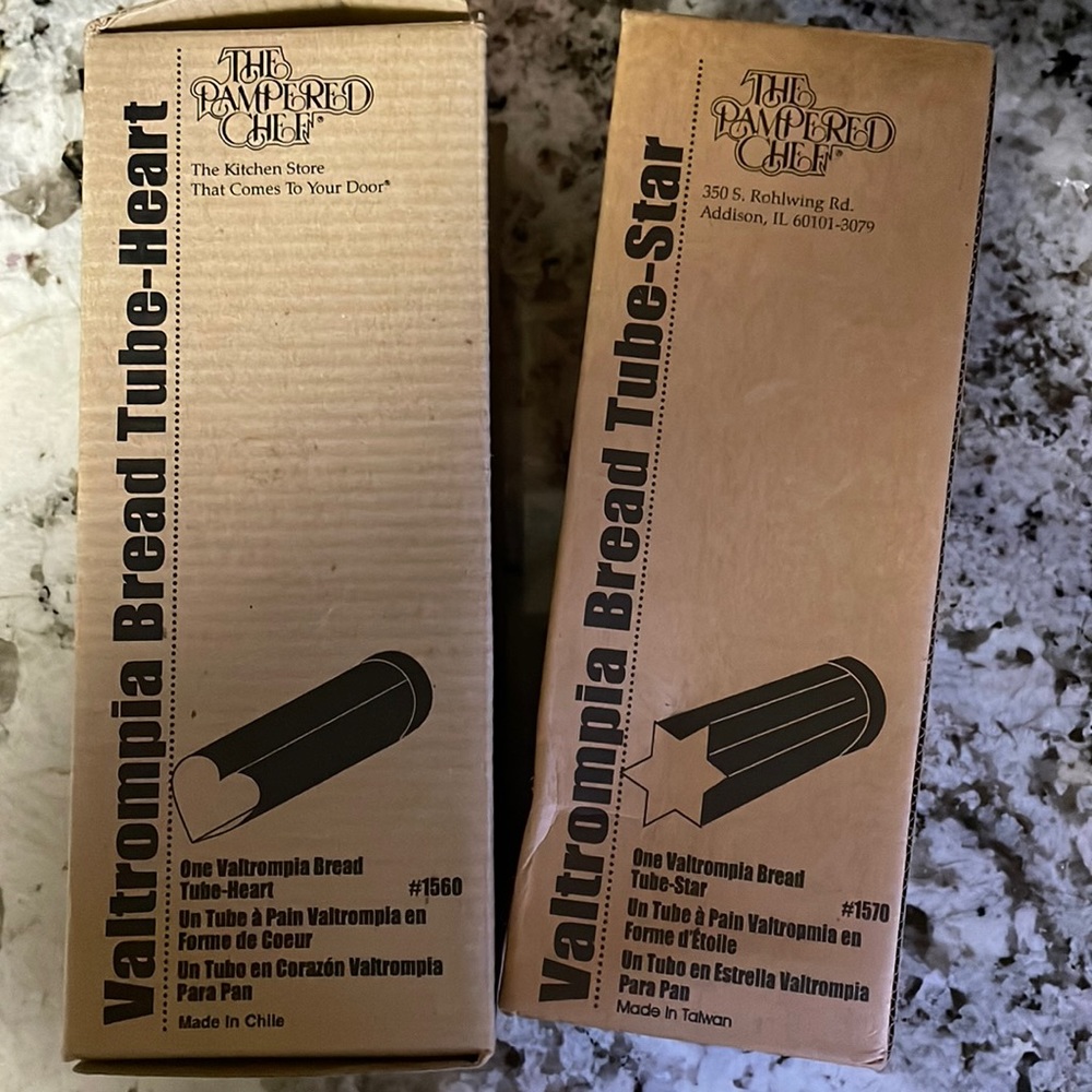 Pampered Chef NWOT…BREAD TUBES…..1 Star & 1 Heart…..GREAT PRICE!